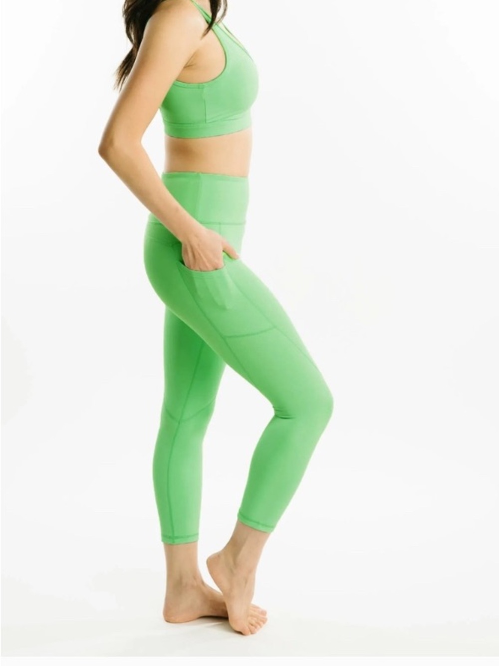 Zyia Active Neon Green High-Waist Active Leggings